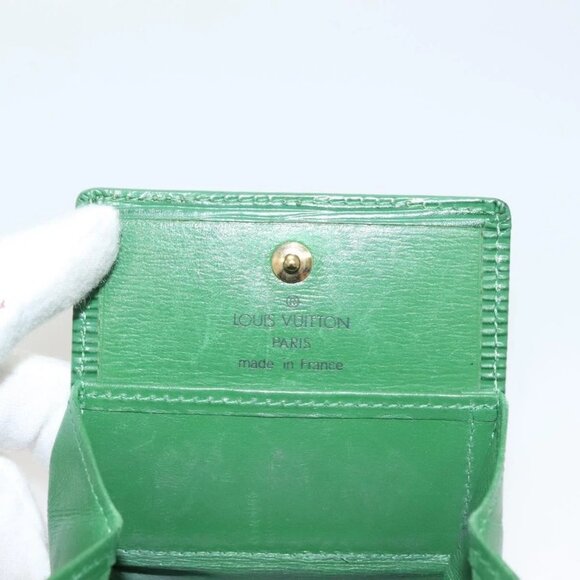 LOUIS VUITTON Epi Porte Monnaie Boite Coin Purse Green - Picture 6 of 15
